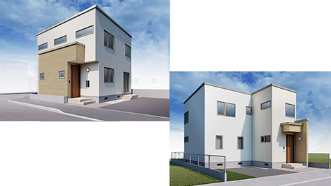 住宅外観パース　札幌